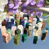 Square Stone Agates Jades Amazonite Cube Beads 15in