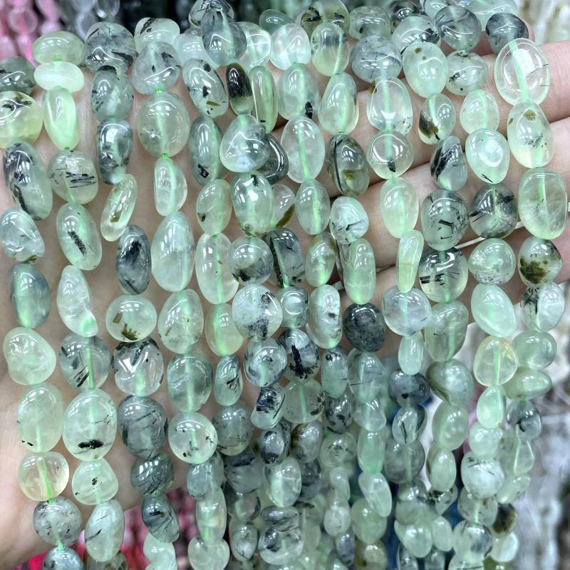 5-12mm Natural Prehnites Loose Spacer Beads for Jewelry Making DIY