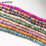 6-7mm Natural Shell Heishi Beads 38cm Strand DIY Jewelry Making