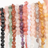 10x10mm Faceted Amethyst Aventurine Stone Beads Heart Opal Quartz Diy Charms