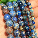 Natural Stone Sea Sediment Jasper Beads 4-12mm Round Loose Beads