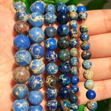 Natural Stone Sea Sediment Jasper Beads 4-12mm Round Loose Beads