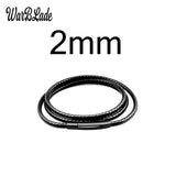 Leather Cord Necklace 40-80cm Wax Rope Lace Chain Stainless Steel Clasp