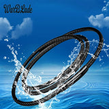 Leather Cord Necklace 40-80cm Wax Rope Lace Chain Stainless Steel Clasp