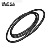 Leather Cord Necklace 40-80cm Wax Rope Lace Chain Stainless Steel Clasp
