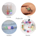 45Pcs 8mm Crackle Stone Glass Round Spacer Beads DIY Jewelry Making Charms