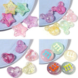 Plated Rabbit Star Heart Acrylic Beads for Jewelry Making Diy