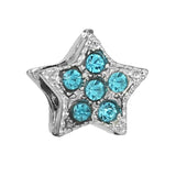10Pcs Crystal Star Arabic Numerals Charms Beads for Jewelry Making