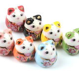 16x18mm Ceramic Beads Lucky Cat DIY Jewelry Making