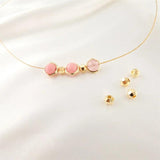 20pcs 18K Plated Metal Spacer Beads Faceted Round Rondelle Loose Beads