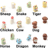 Hand-painted Chinese Zodiac Beads Animal Pendant Bracelet DIY