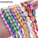 Leaf Natural Freshwater Shell Beads Colored Spacer Beads for Jewelry Making