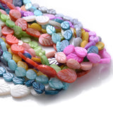 Leaf Natural Freshwater Shell Beads Colored Spacer Beads for Jewelry Making