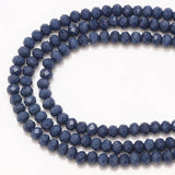 360Pcs 4mm Briolette 5040 Rondelle Faceted Crystal Glass Round Beads