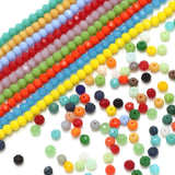360Pcs 4mm Briolette 5040 Rondelle Faceted Crystal Glass Round Beads