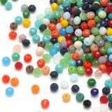 360Pcs 4mm Briolette 5040 Rondelle Faceted Crystal Glass Round Beads