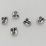 20pcs Poker Face Loose Beads Charms Antique Silver Metal Spacer DIY Jewelry