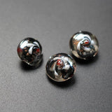 20pcs 16mm Lampwork Glass Flower Flat Beads for Jewelry Making