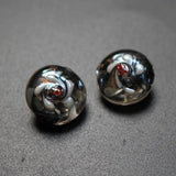 20pcs 16mm Lampwork Glass Flower Flat Beads for Jewelry Making