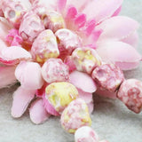 Pink Multicolor Riverstones Skull Loose Beads 12mm for DIY Jewelry Making
