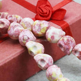 Pink Multicolor Riverstones Skull Loose Beads 12mm for DIY Jewelry Making