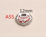 5pcs Classic Drop Oil Charm Beads 12mm Tibetan Silver Spacer DIY