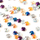 Glass Petal Beads Crystal Cross Pendants For Jewelry Making