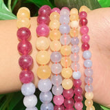 Natural Round Stone Beads for Jewelry Making DIY Bracelet Charms