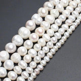 Natural Freshwater Pearl Round Beads 4-11mm Strand