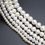 Natural Freshwater Pearl Round Beads 4-11mm Strand