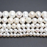 Natural Freshwater Pearl Round Beads 4-11mm Strand
