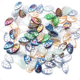 50Pcs/Lot 10*18mm Leaf Shape Loose Beads Earrings Pendants DIY Jewelry Making