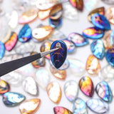 50Pcs/Lot 10*18mm Leaf Shape Loose Beads Earrings Pendants DIY Jewelry Making