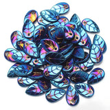 50Pcs/Lot 10*18mm Leaf Shape Loose Beads Earrings Pendants DIY Jewelry Making