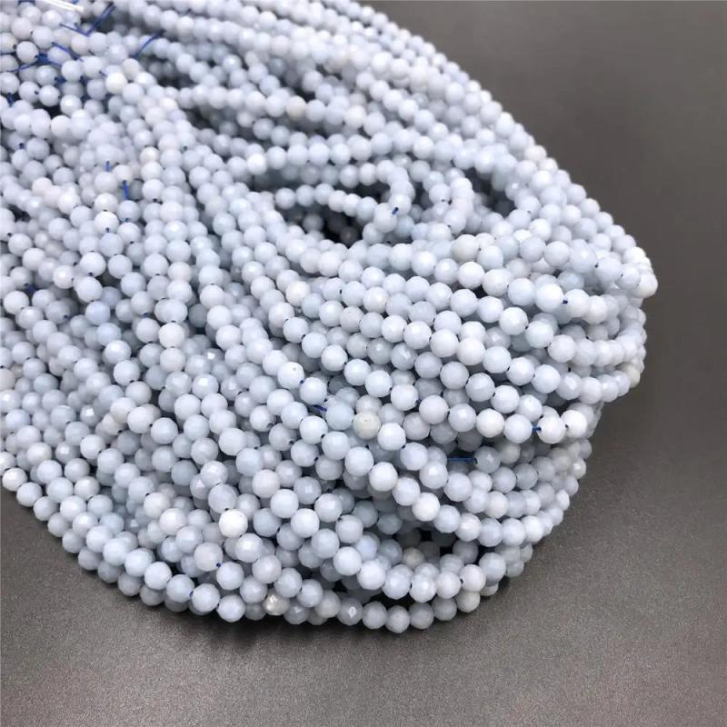 3mm Chalcedony Bead Micro Faceted Small Stone Beads Necklace Bracelet