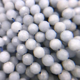 3mm Chalcedony Bead Micro Faceted Small Stone Beads Necklace Bracelet