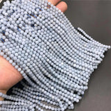 3mm Chalcedony Bead Micro Faceted Small Stone Beads Necklace Bracelet