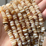 Colorful Shell Beads Flat Round Shape DIY Bracelet 6-8mm