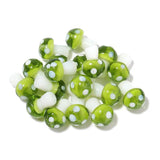 10pcs Lampwork Glass Mushroom Beads Colorful Loose Beads for Jewelry Making DIY