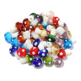 10pcs Lampwork Glass Mushroom Beads Colorful Loose Beads for Jewelry Making DIY