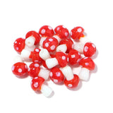 10pcs Lampwork Glass Mushroom Beads Colorful Loose Beads for Jewelry Making DIY