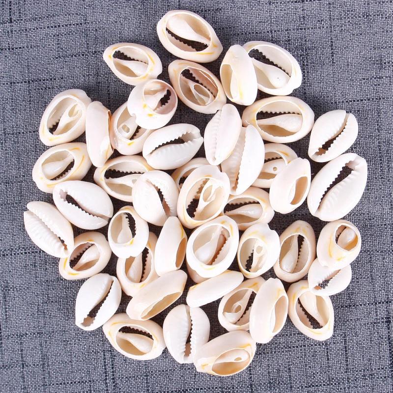 50Pcs Sea Shell Cowrie Charm Beads for Beach Jewelry Accessories