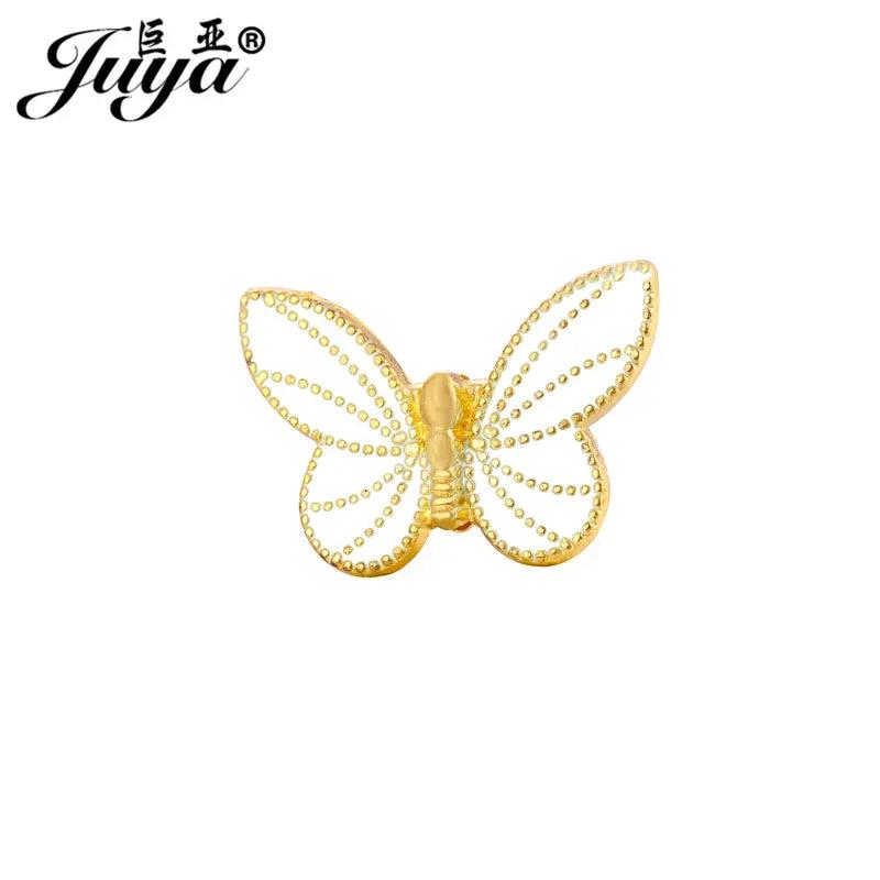 10pcs Butterfly Enamel Beads Spacers DIY Jewelry Making Accessories