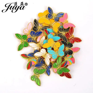 10pcs Butterfly Enamel Beads Spacers DIY Jewelry Making Accessories