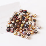 100pcs Mixed Round Ceramic Beads 3mm Hole For Jewelry Making