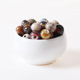 100pcs Mixed Round Ceramic Beads 3mm Hole For Jewelry Making