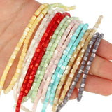 3.5MM Colorful Natural Freshwater Shell Bead Charm Loose Mother of Pearl Bead