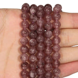 Round Lepidolite Stone Beads for Jewelry Making DIY 4/6/8/10/12mm
