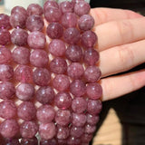 Round Lepidolite Stone Beads for Jewelry Making DIY 4/6/8/10/12mm