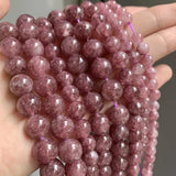 Round Lepidolite Stone Beads for Jewelry Making DIY 4/6/8/10/12mm